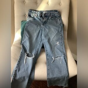 2- wide leg jeans size 0 and girls 14